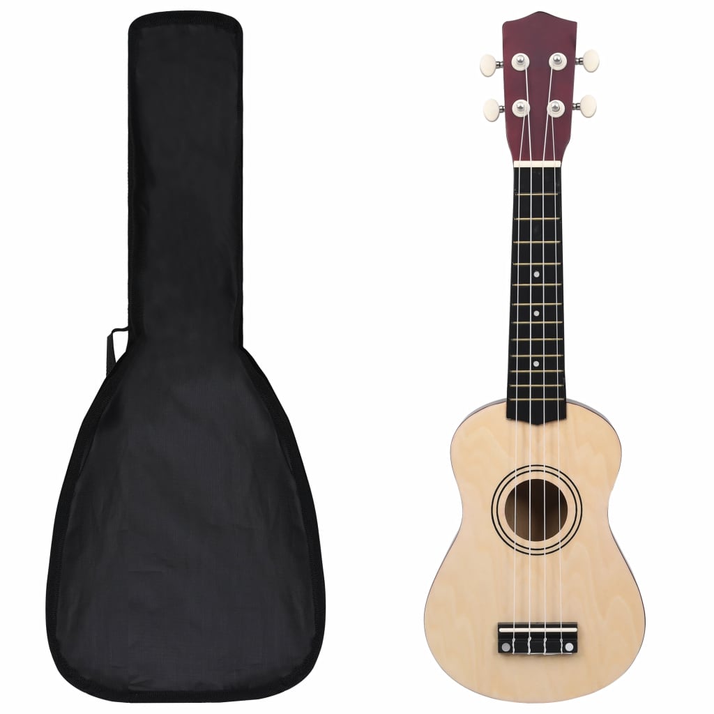 Sopran Ukulele Set für Kinder mit Tasche Dunkles Holz 21" Sopran Ukulele Set für Kinder mit Tasche Dunkles Holz 21"