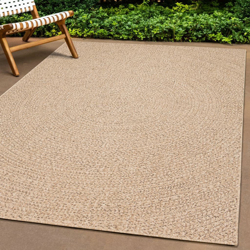 Teppich 200x290 cm Jute-Optik Innen und Außen