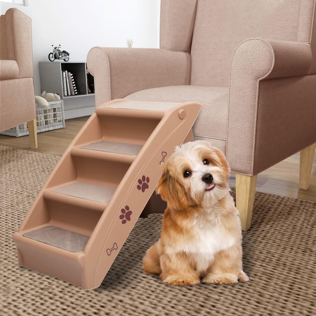 Hundetreppe Klappbar Braun 62x40x49,5 cm Hundetreppe Klappbar Braun 62x40x49,5 cm