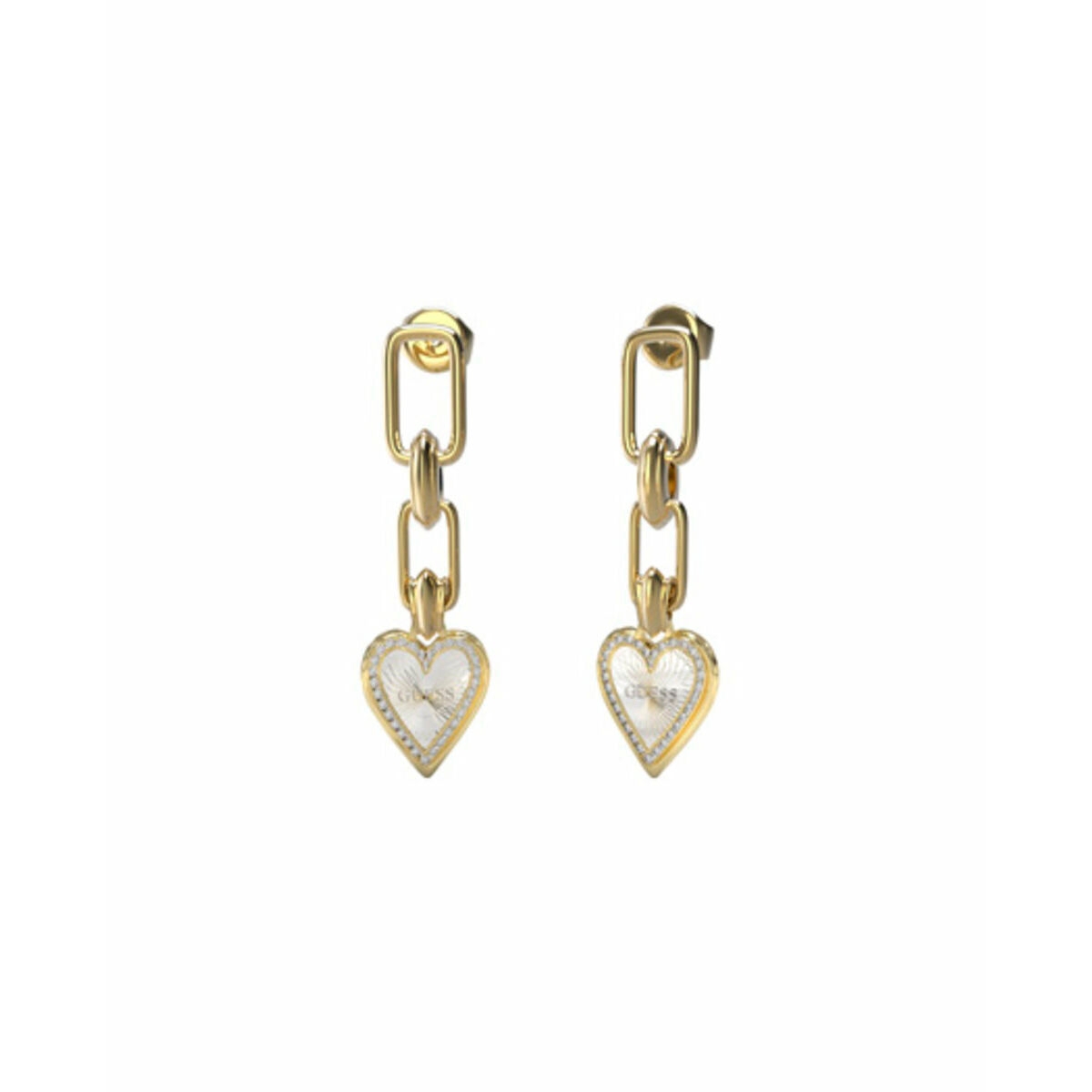 Damenohrringe Guess JUBE03236JWYGRHT-U Edelstahl 2 cm