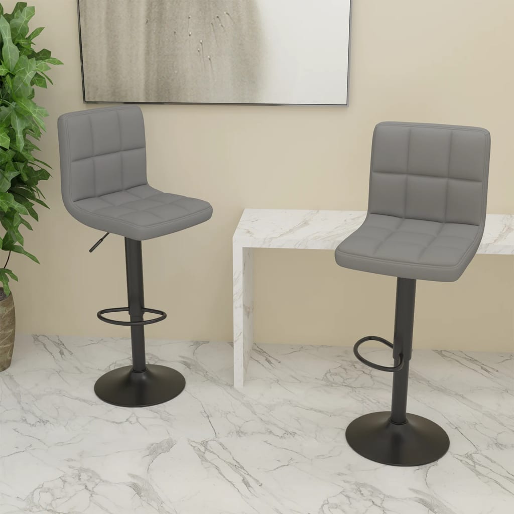 Barhocker 2 Stk. Hellgrau Stoff Barhocker 2 Stk. Hellgrau Stoff