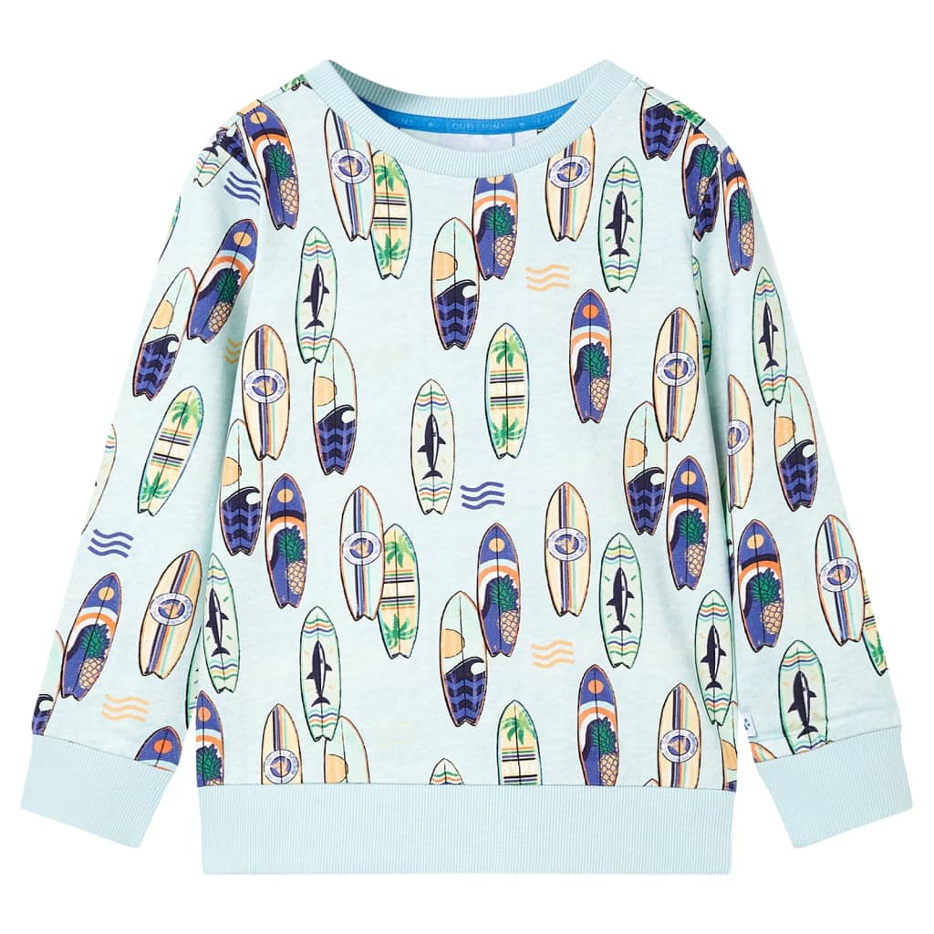 Kinder-Sweatshirt Hellblau Melange 128 Kinder-Sweatshirt Hellblau Melange 128
