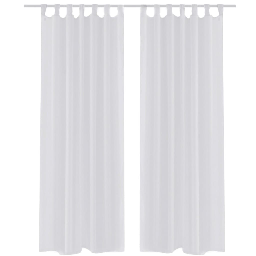 2 x Transparente Gardine Fertiggardine 140 x 225 weiß 2 x Transparente Gardine Fertiggardine 140 x 225 weiß