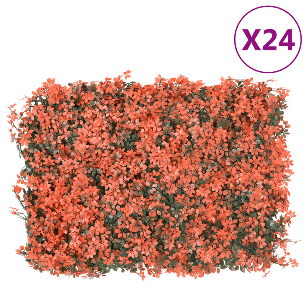 Ahornblatt-Sichtschutz Künstlich 24 Stk. Hellrot 40x60 cm Ahornblatt-Sichtschutz Künstlich 24 Stk. Hellrot 40x60 cm