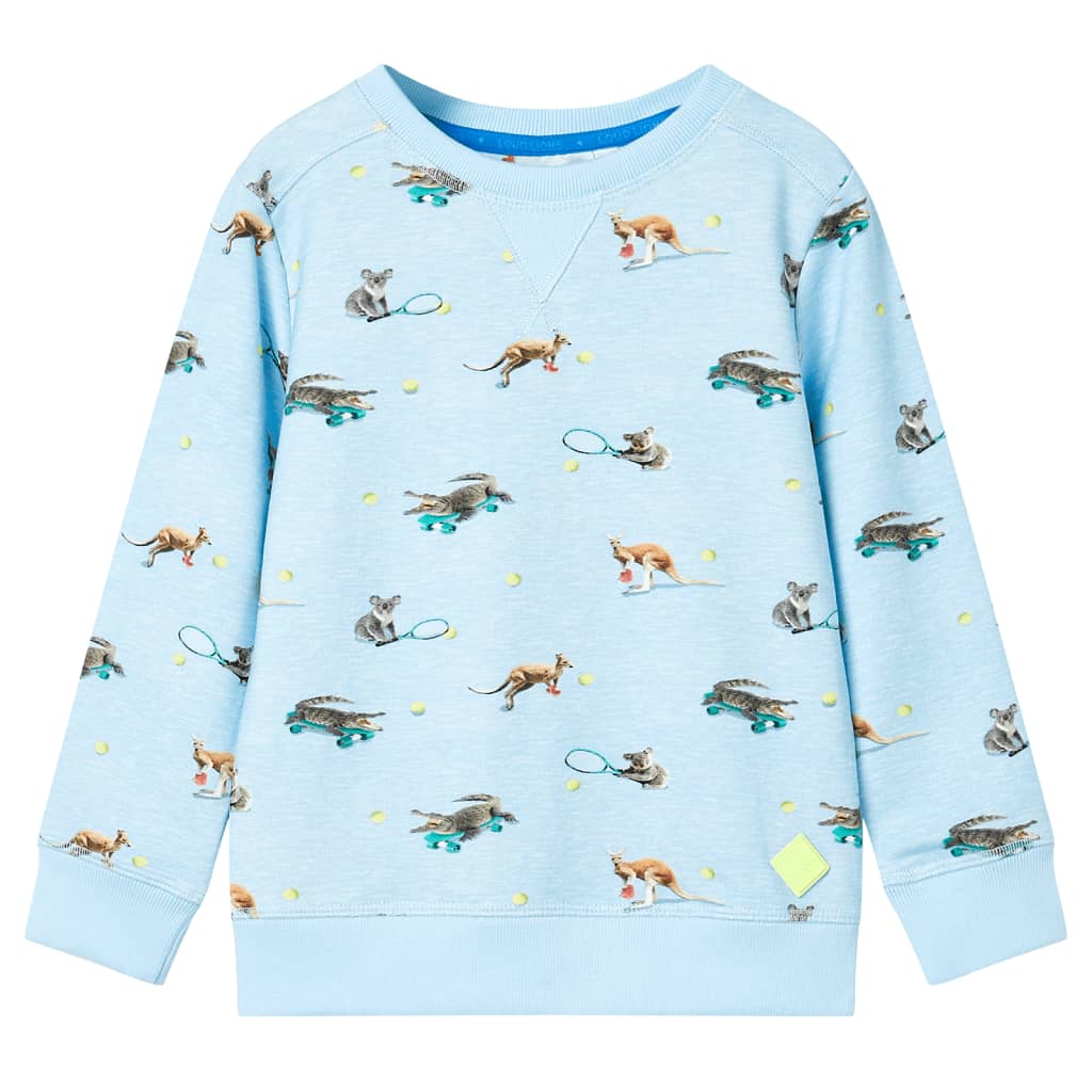 Kinder-Sweatshirt Hellblau Melange 116 Kinder-Sweatshirt Hellblau Melange 116