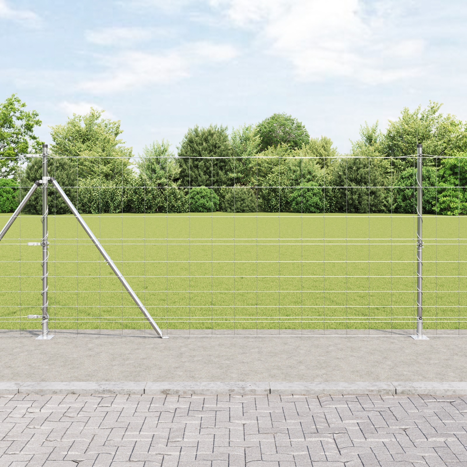 Feldzaun 1,2x25 m Verzinkter Stahl Feldzaun 1,2x25 m Verzinkter Stahl