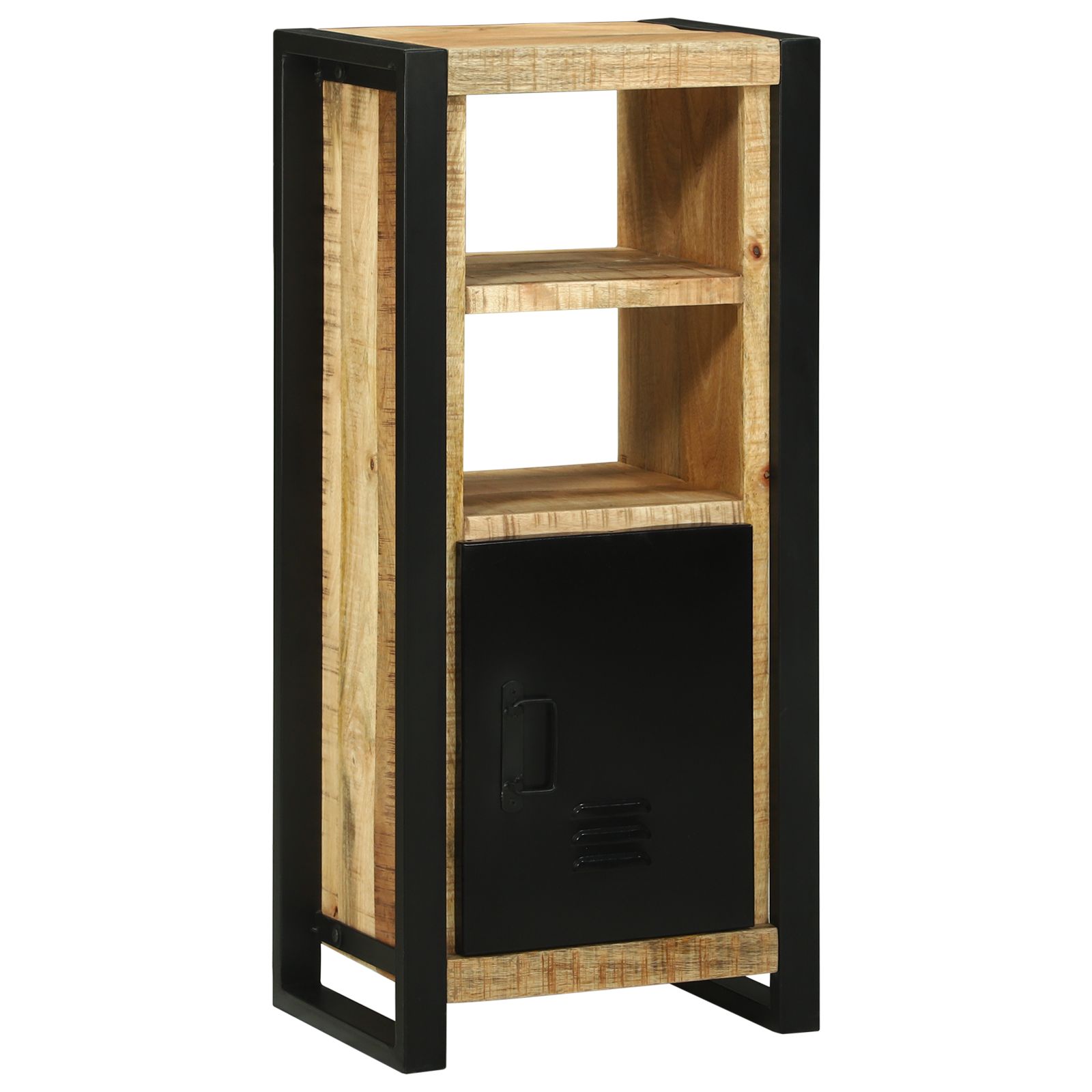 Badezimmer-Wandschrank 40x30x90 cm Aus massivem, rauem Mangoholz Badezimmer-Wandschrank 40x30x90 cm Aus massivem, rauem Mangoholz