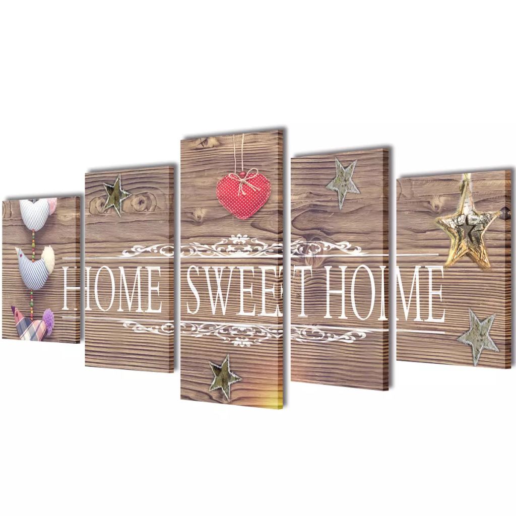 Bilder Dekoration Set Home Sweet Home 100 x 50 cm Bilder Dekoration Set Home Sweet Home 100 x 50 cm