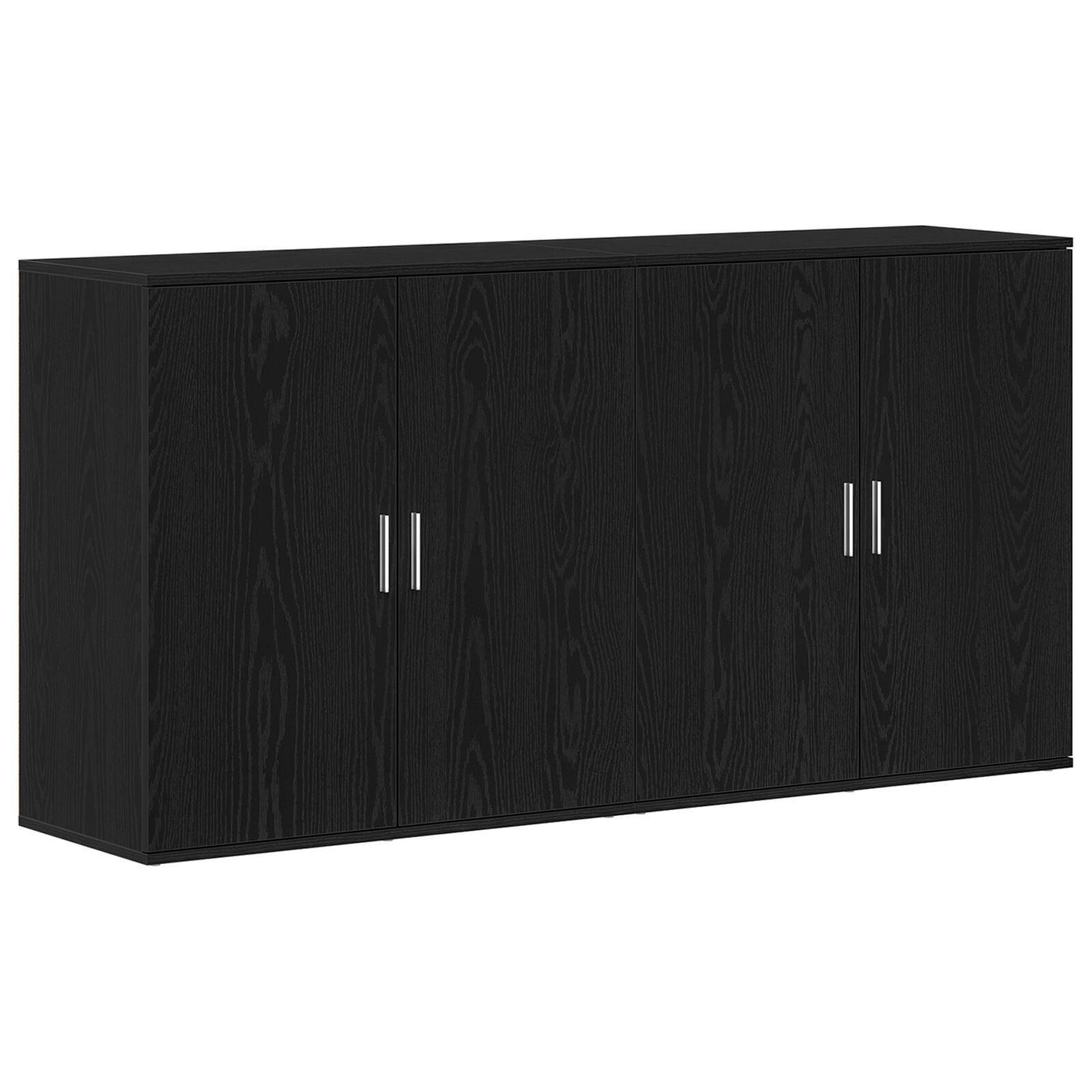 Sideboards 2 Stück Schwarz Eiche 79x38x80 cm Holzwerkstoff