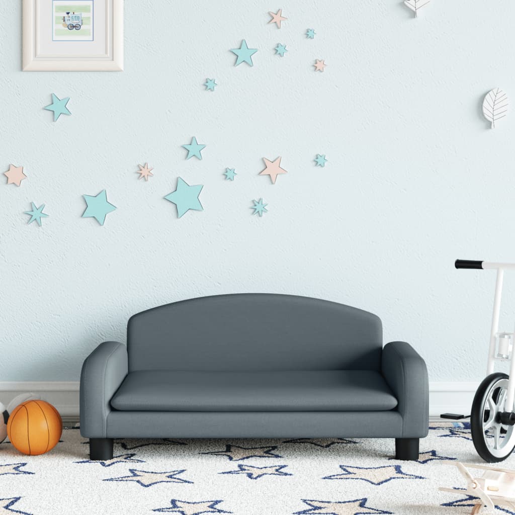 Kindersofa Dunkelgrau 70x45x30 cm Stoff Kindersofa Dunkelgrau 70x45x30 cm Stoff