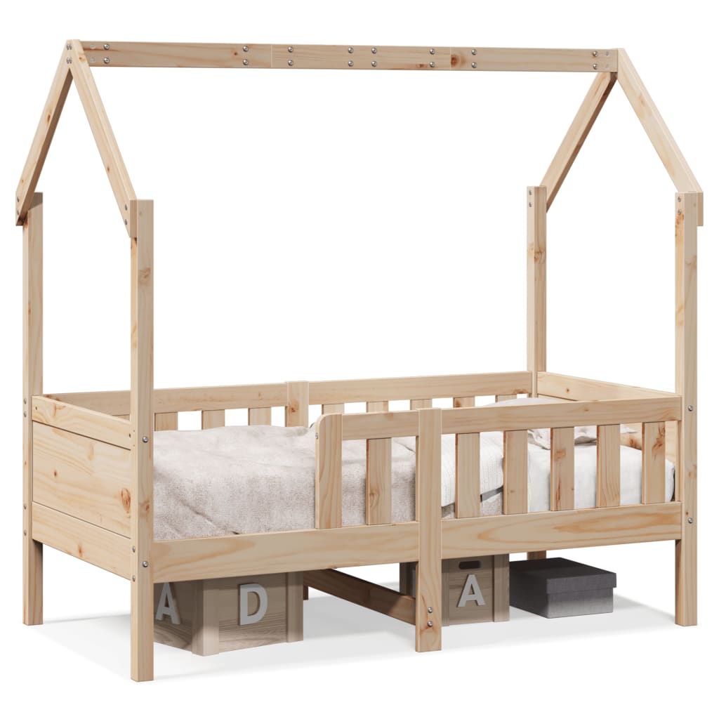 Kinderbett Hausbett 70x140 cm Massivholz Kiefer Kinderbett Hausbett 70x140 cm Massivholz Kiefer