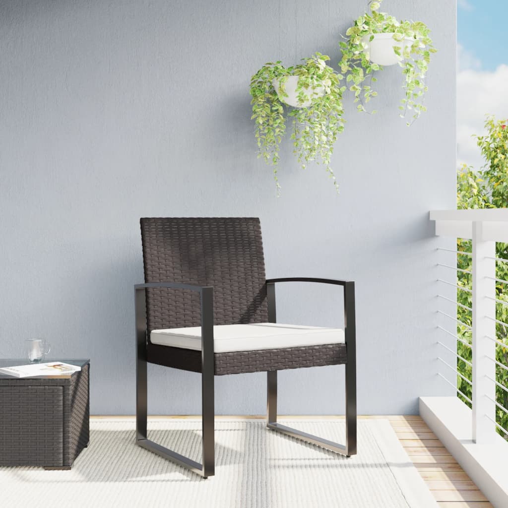 Garten-Esszimmerstühle 2 Stk. Braun PP-Rattan Garten-Esszimmerstühle 2 Stk. Braun PP-Rattan