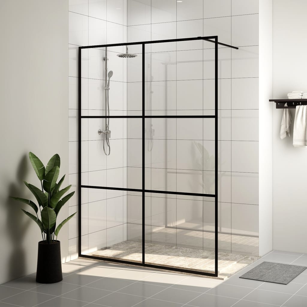 Duschwand für Begehbare Dusche mit Klarem ESG-Glas 140x195 cm Duschwand für Begehbare Dusche mit Klarem ESG-Glas 140x195 cm