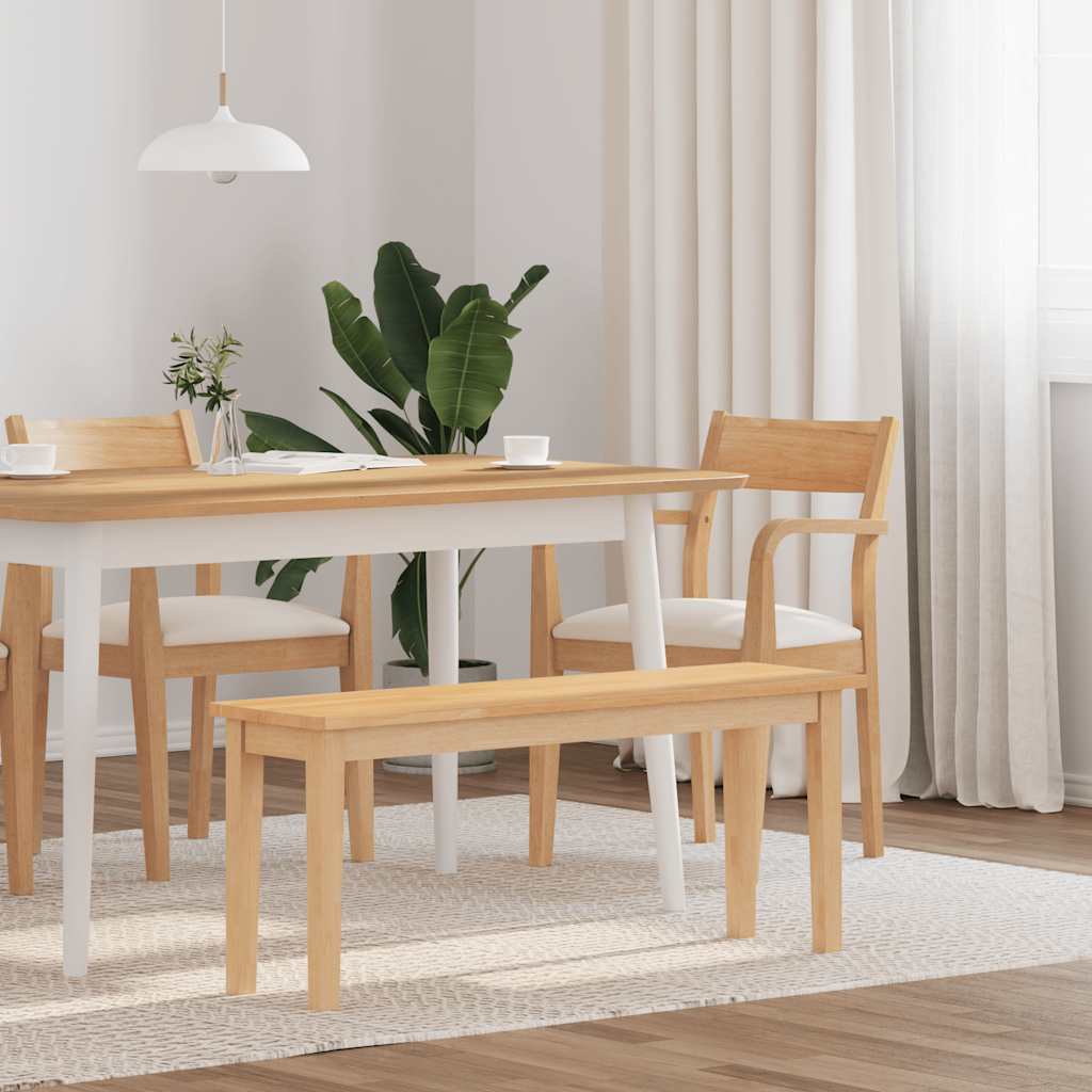 Bank 110 cm Massivholz Gummibaum Bank 110 cm Massivholz Gummibaum