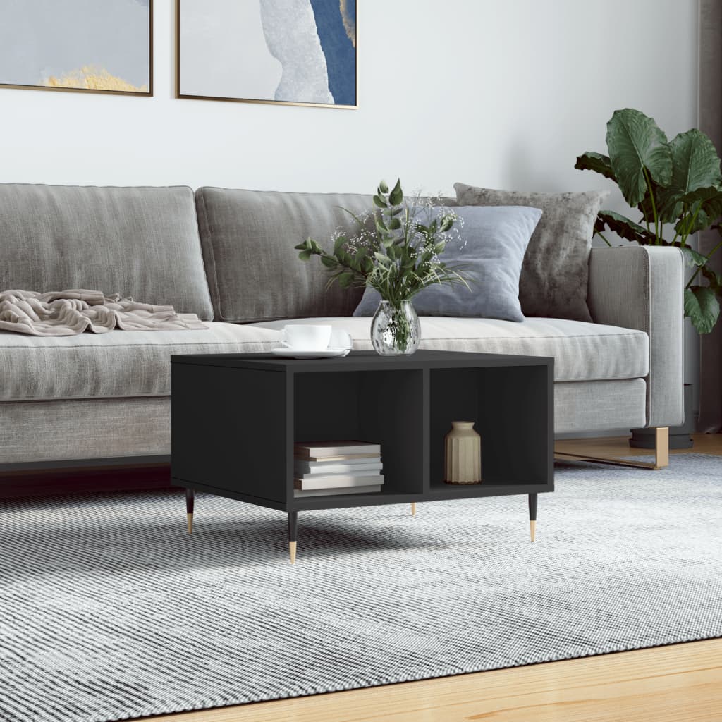 Couchtisch Schwarz 60x50x36,5 cm Holzwerkstoff Couchtisch Schwarz 60x50x36,5 cm Holzwerkstoff