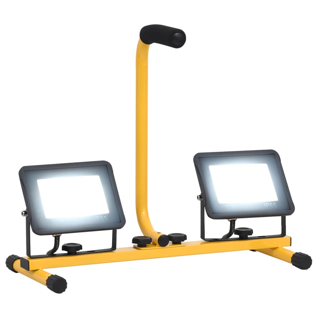 LED-Fluter mit Handgriff 2x30 W Kaltweiß LED-Fluter mit Handgriff 2x30 W Kaltweiß
