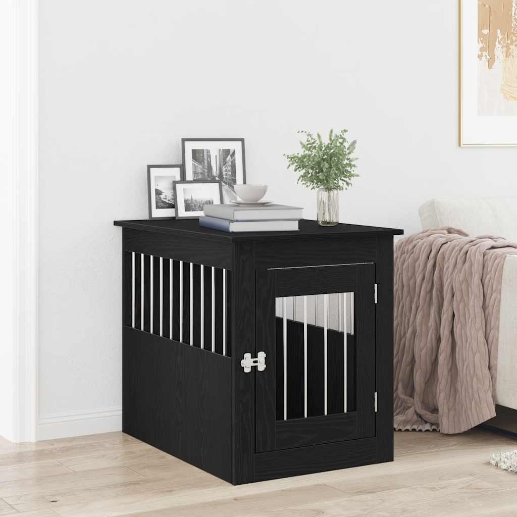 Hundebox-Möbel Schwarze Eiche 75 x 55 x 65 cm Holzwerkstoff Hundebox-Möbel Schwarze Eiche 75 x 55 x 65 cm Holzwerkstoff