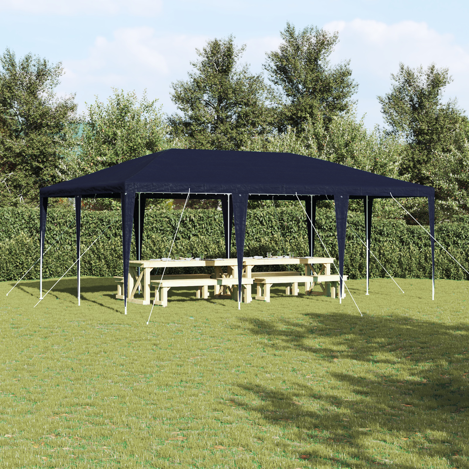 Party-Zelt Blau 6x4 m PE Party-Zelt Blau 6x4 m PE