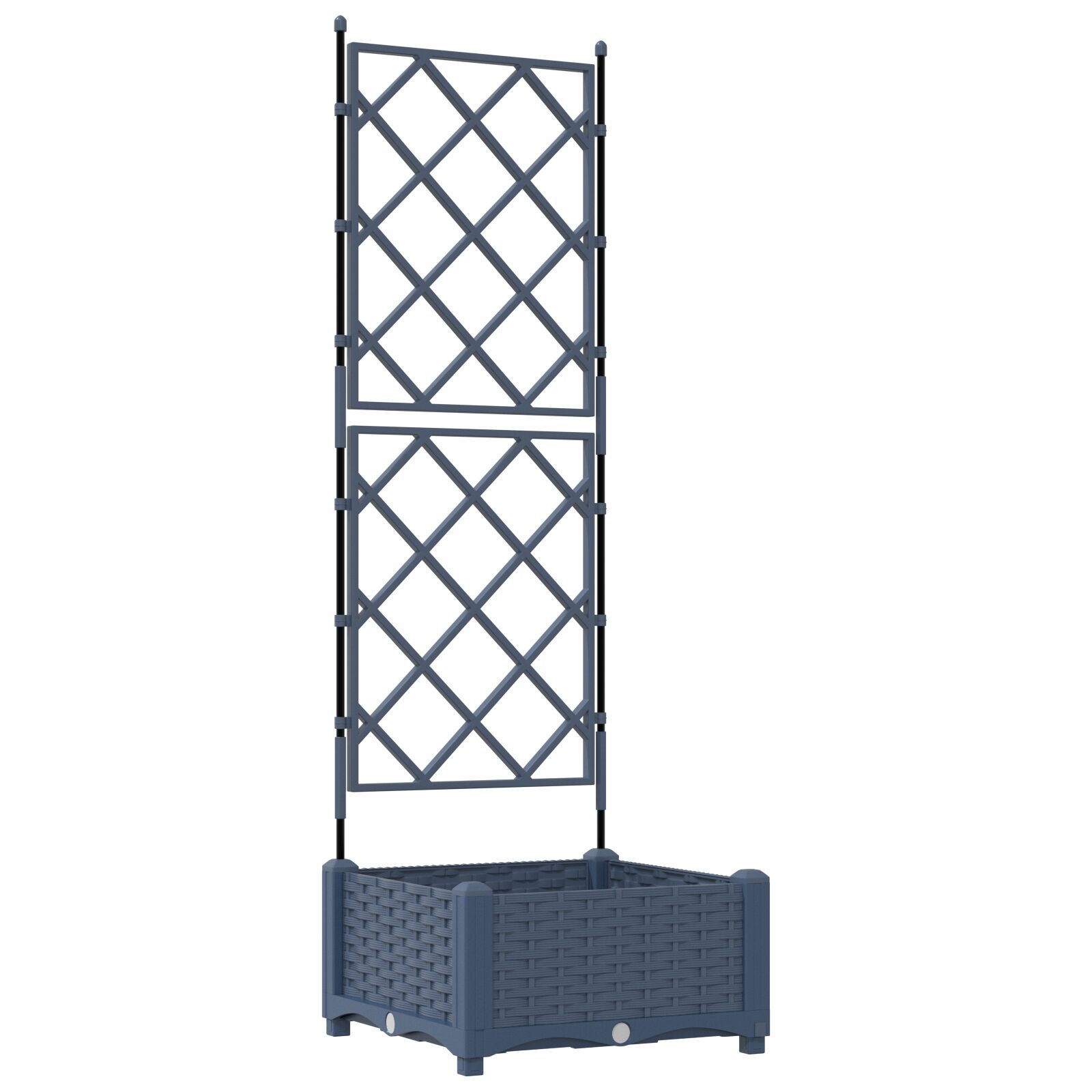 Gartenpflanzer mit Gitter Grau 40x40x125,5 cm Gartenpflanzer mit Gitter Grau 40x40x125,5 cm