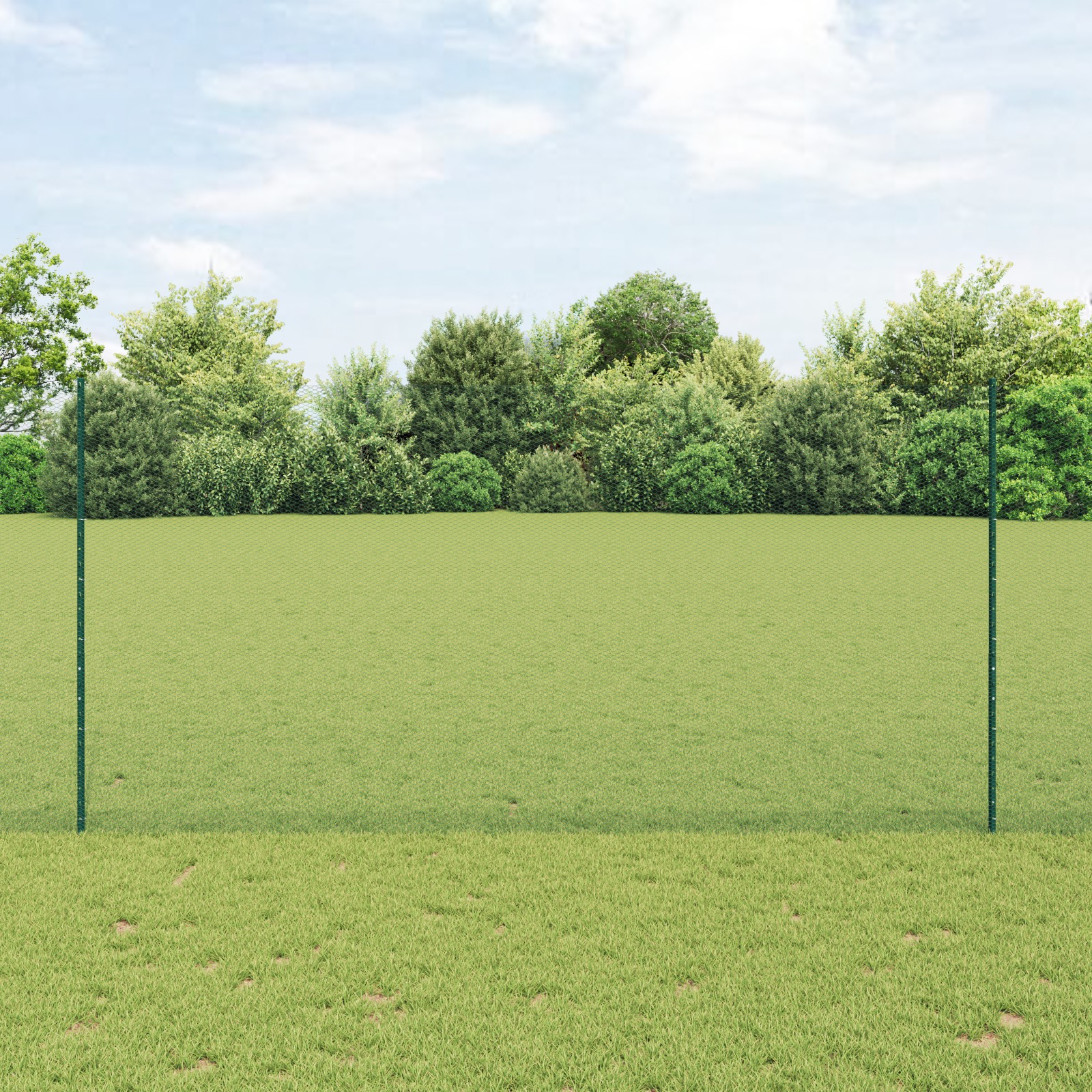 Zaunpfosten 11 Teile U-Profil Grün 150 cm Stahl Zaunpfosten 11 Teile U-Profil Grün 150 cm Stahl