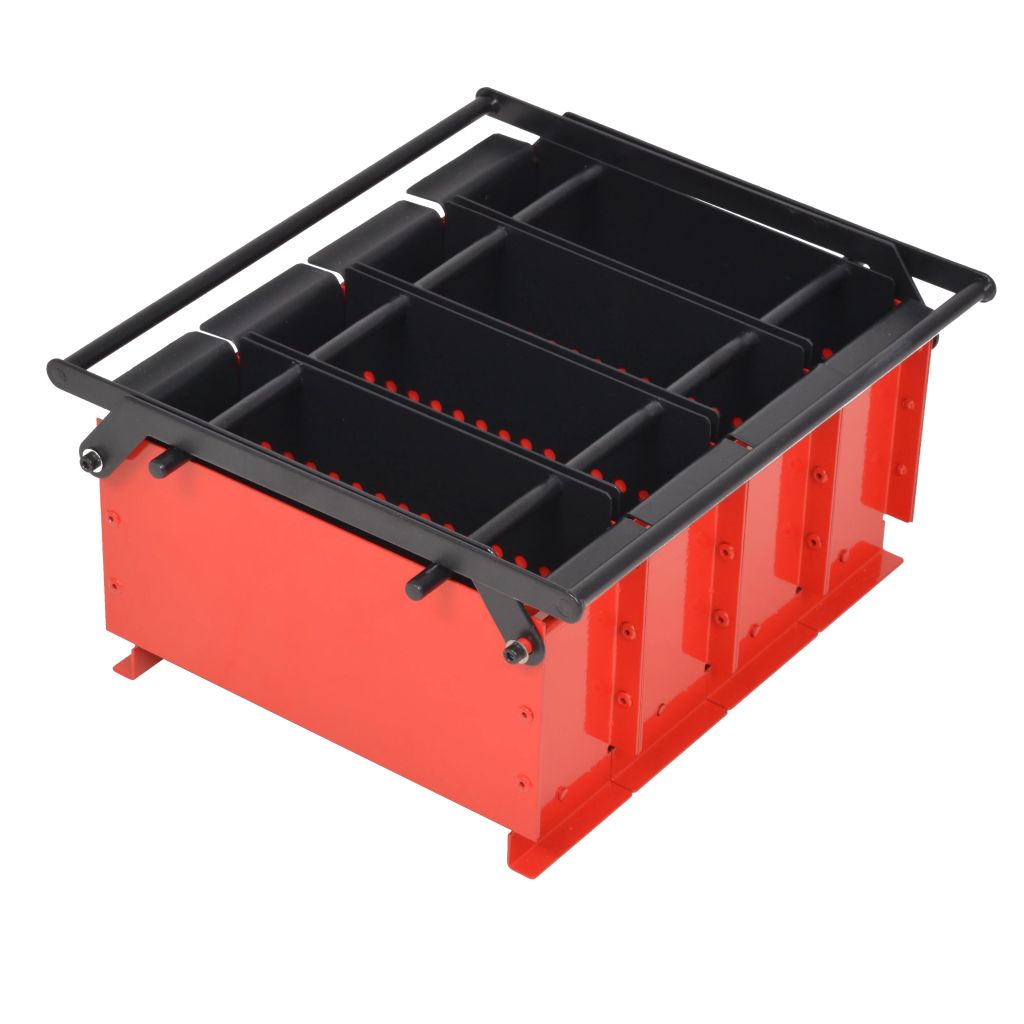 Papierbrikettpresse Stahl 38x31x18 cm Schwarz und Rot Papierbrikettpresse Stahl 38x31x18 cm Schwarz und Rot