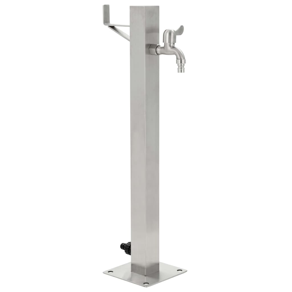 Garten-Wassersäule Edelstahl Quadratisch 65 cm Garten-Wassersäule Edelstahl Quadratisch 65 cm