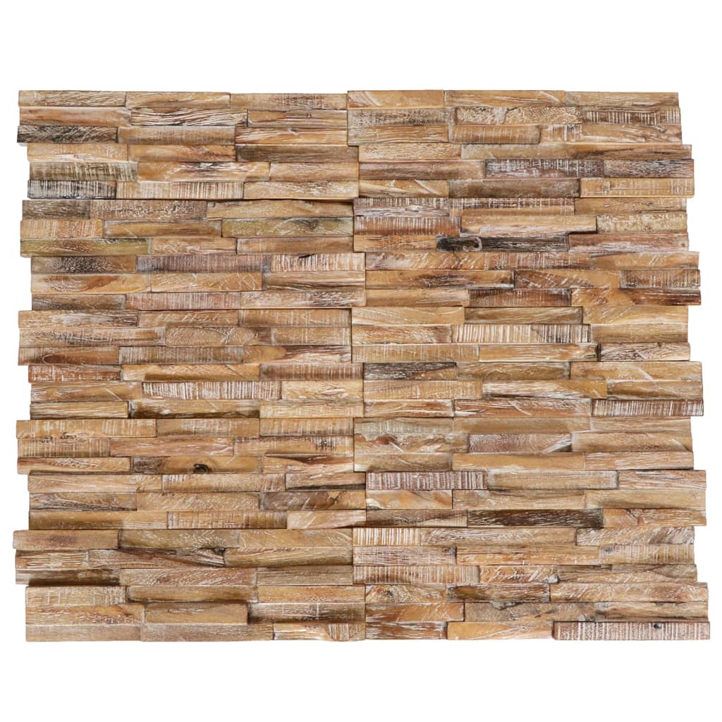 3D-Wandverkleidung 10 Stk. 1,01 m² Massivholz Teak 3D-Wandverkleidung 10 Stk. 1,01 m² Massivholz Teak