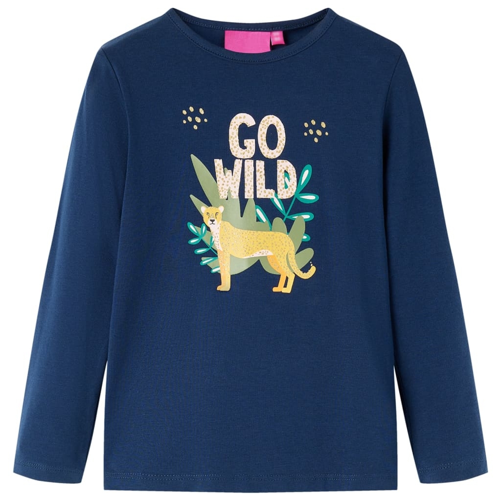 Kinder-Langarmshirt Marineblau 104 Kinder-Langarmshirt Marineblau 104