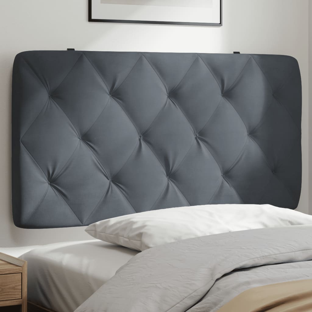 Kopfteilkissen Dunkelgrau 100 cm Samt