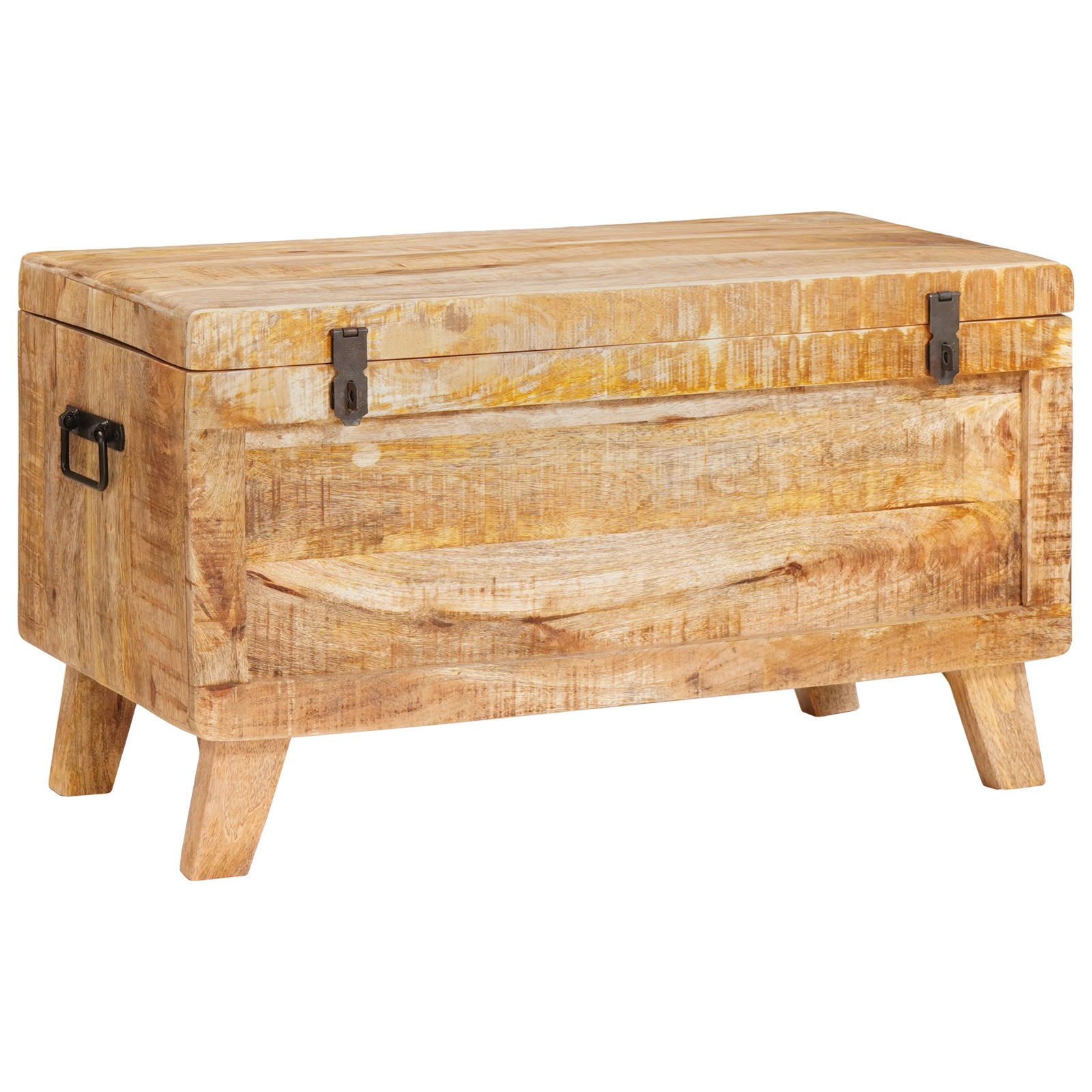 Aufbewahrungsbox 70 x 35 x 40 cm massives Mangoholz Aufbewahrungsbox 70 x 35 x 40 cm massives Mangoholz