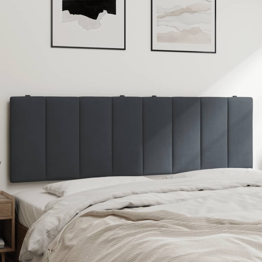 Kopfteil-Kissen Dunkelgrau 160 cm Samt Kopfteil-Kissen Dunkelgrau 160 cm Samt