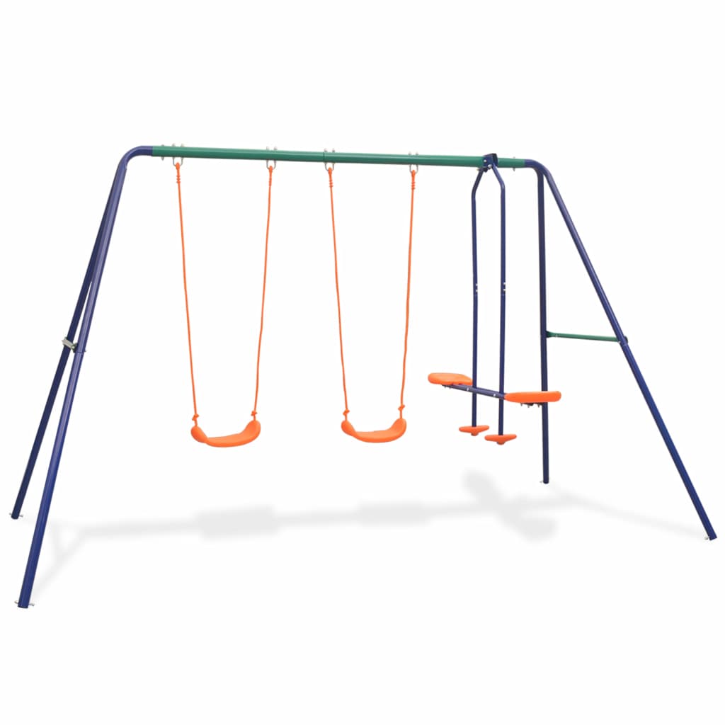 Schaukelset mit 4 Sitzen Orange Schaukelset mit 4 Sitzen Orange