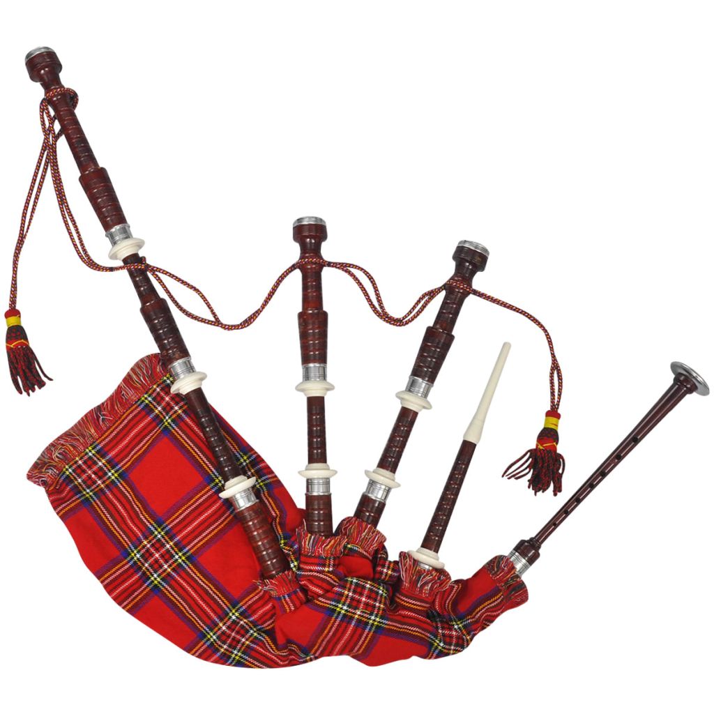 Schottischer Dudelsack Great Highland Roter Royal Stewart Tartan Schottischer Dudelsack Great Highland Roter Royal Stewart Tartan