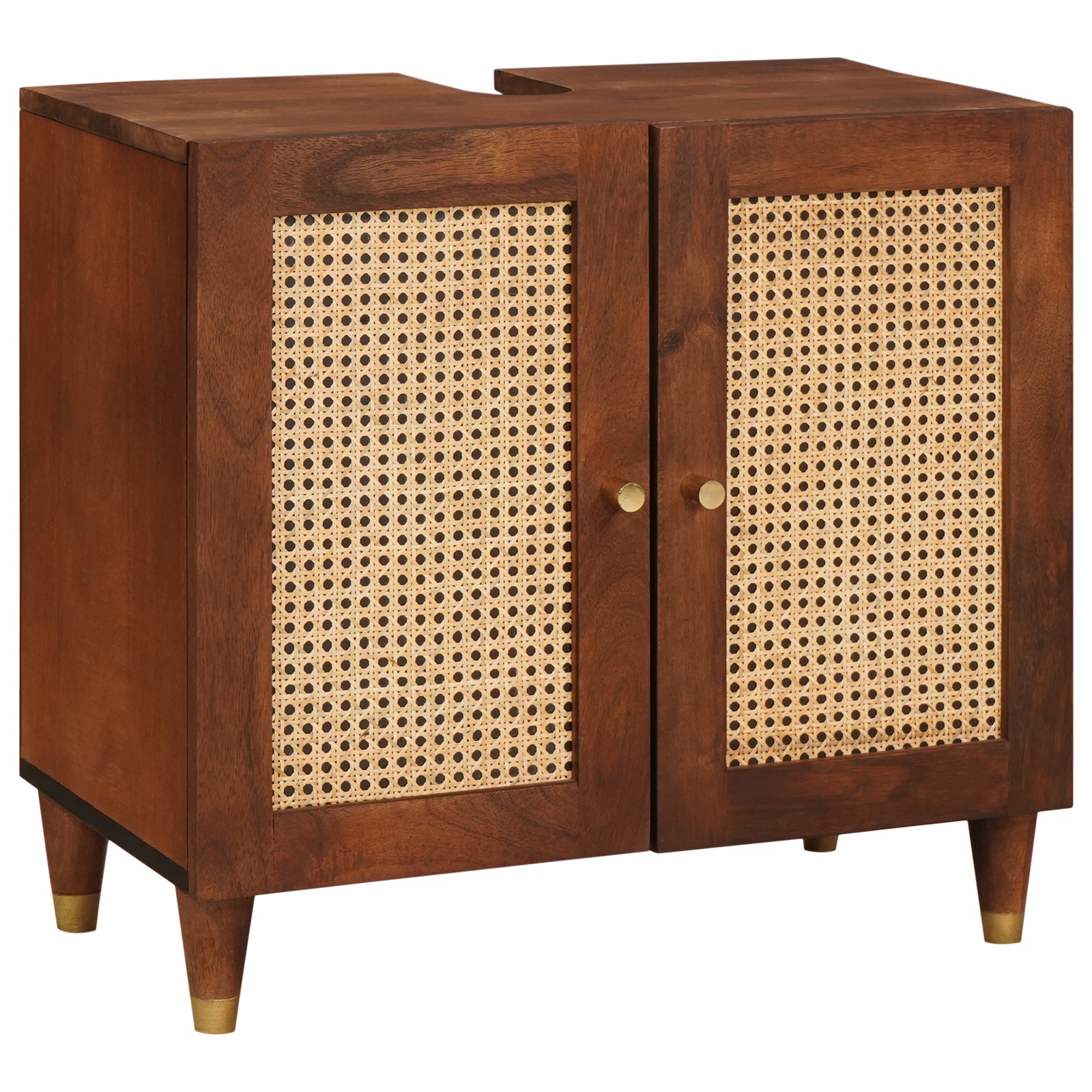 Spülenschrank mit Regal mit Speicher mit Tür Braun 62 x 33 x 58 cm Spülenschrank mit Regal mit Speicher mit Tür Braun 62 x 33 x 58 cm