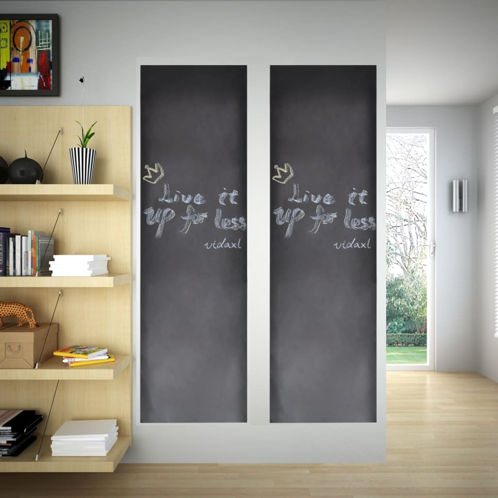 Wandaufkleber Kreidetafel 0,45x2 m 2 Rollen mit Kreiden Wandaufkleber Kreidetafel 0,45x2 m 2 Rollen mit Kreiden