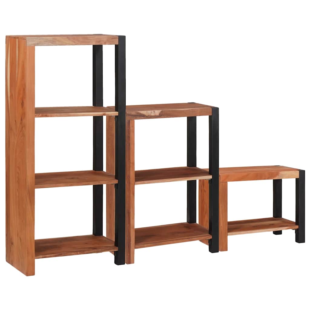 Regal 3 pcs Braun 50 x 30 x 110 cm Massivholz Akazie Regal 3 pcs Braun 50 x 30 x 110 cm Massivholz Akazie