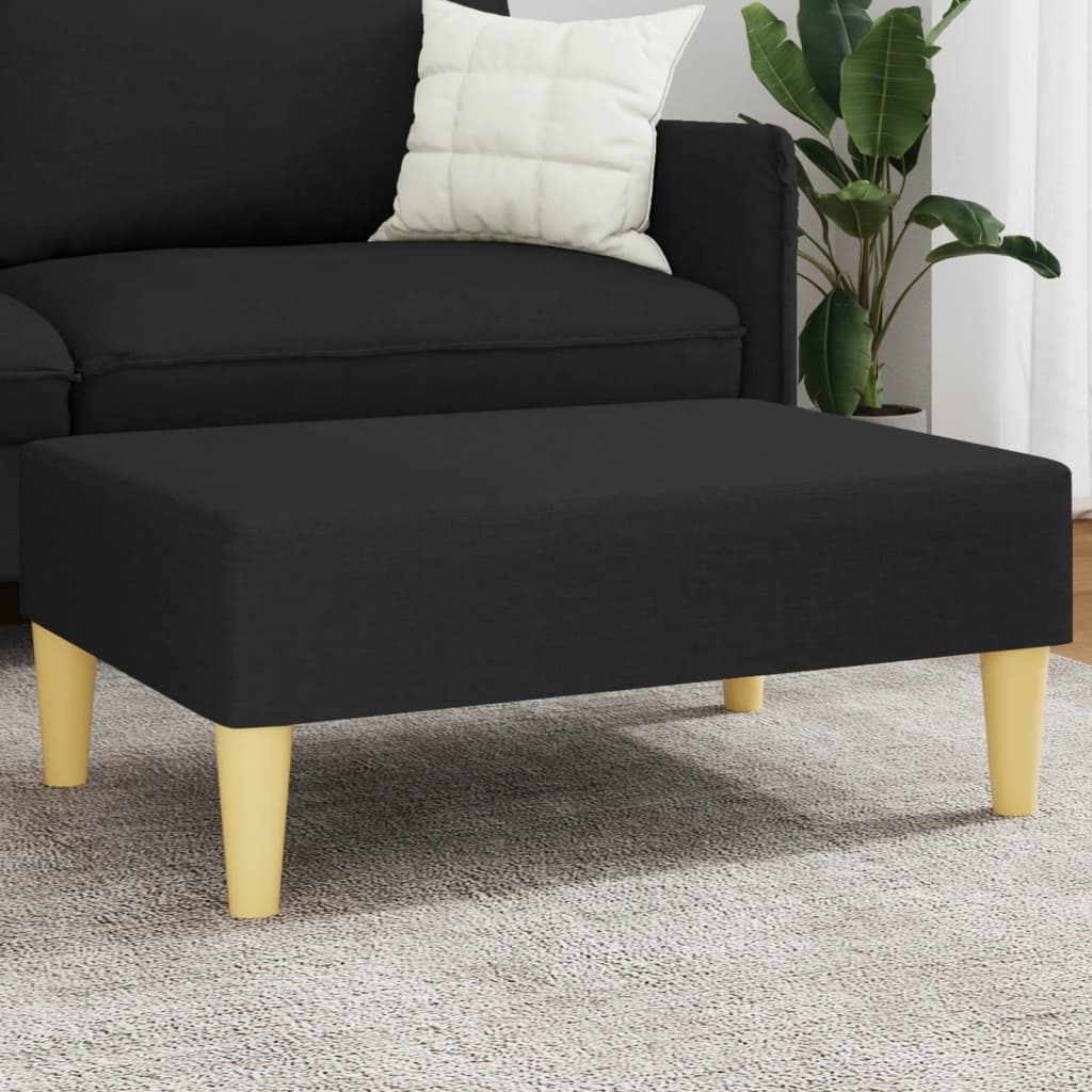 Fußhocker Schwarz 77x55x31 cm Stoff Fußhocker Schwarz 77x55x31 cm Stoff