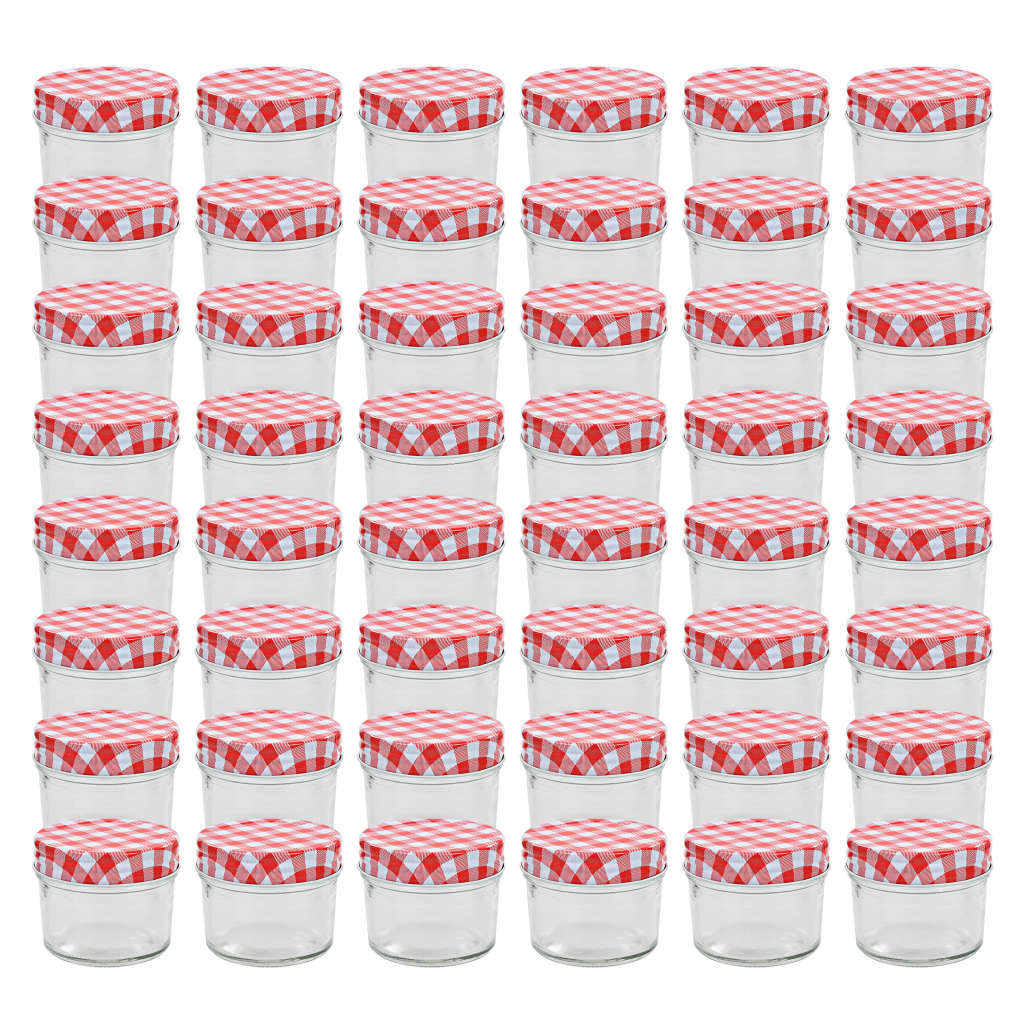 Marmeladengläser mit Weißen/Roten Deckeln 48 Stk. 110 ml Marmeladengläser mit Weißen/Roten Deckeln 48 Stk. 110 ml
