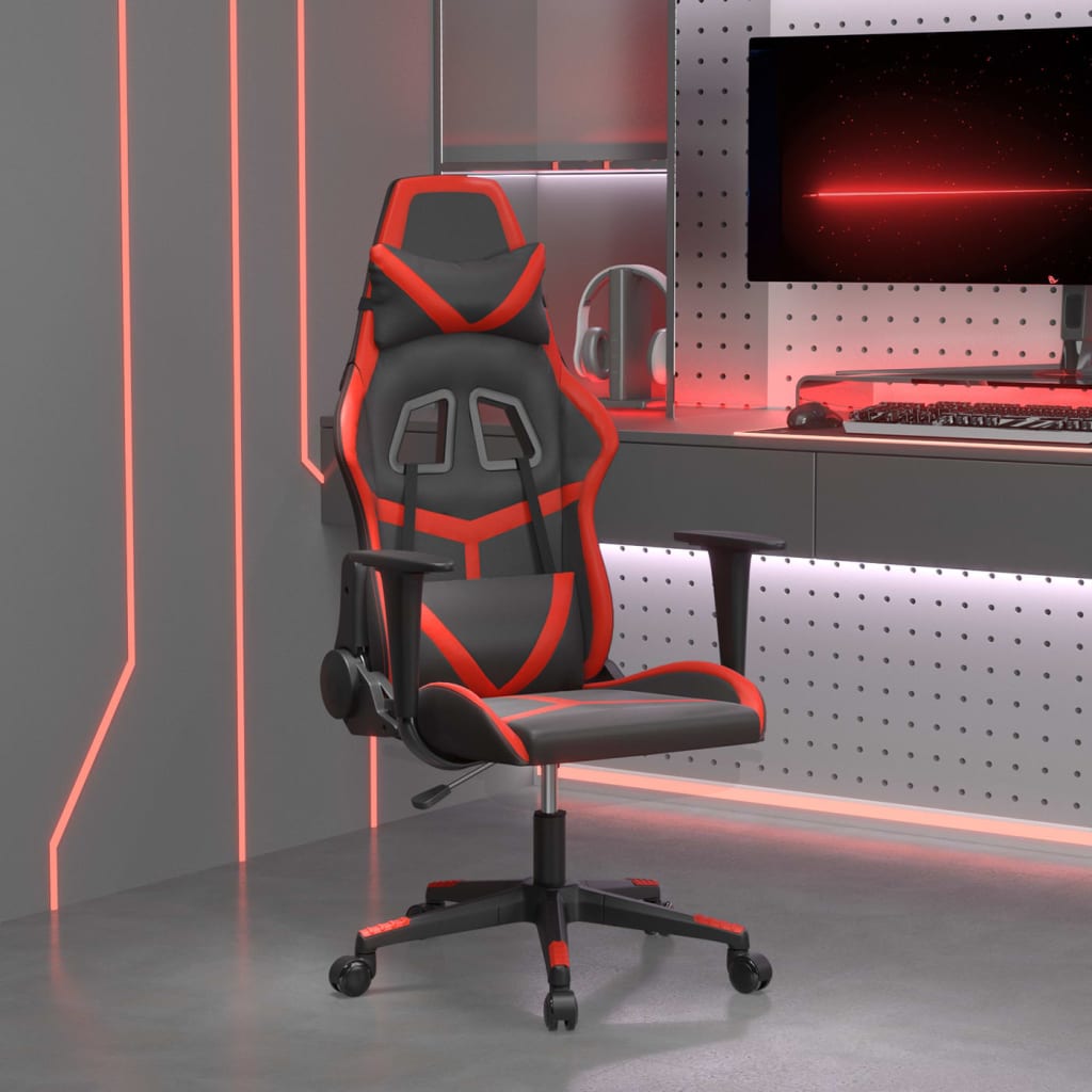 Gaming-Stuhl Schwarz und Rot Kunstleder Gaming-Stuhl Schwarz und Rot Kunstleder