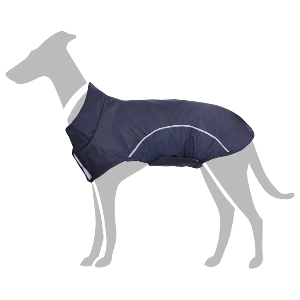 Hunde Regenmantel mit Reflexstreifen Polyester Marineblau XXS Hunde Regenmantel mit Reflexstreifen Polyester Marineblau XXS