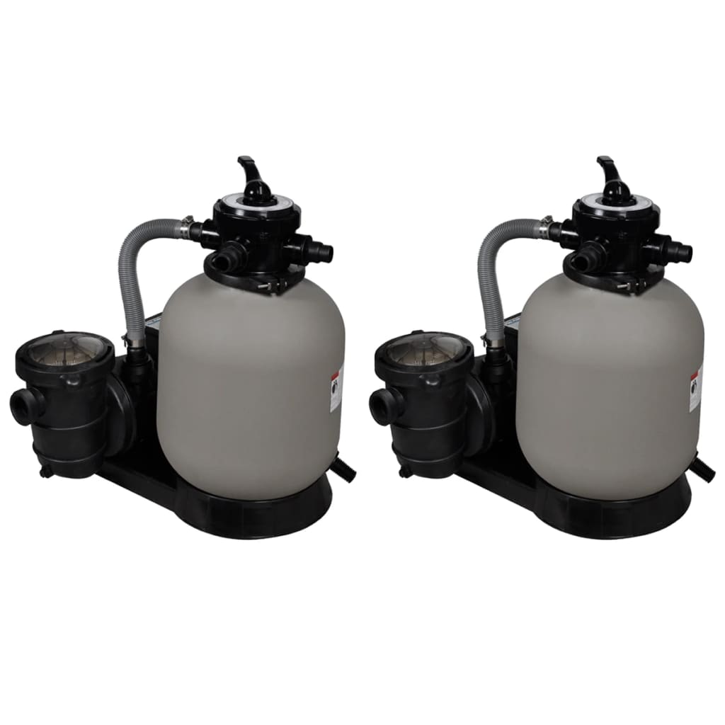 Sandfilterpumpen 2 Stk. 600 W 17.000 L/h Sandfilterpumpen 2 Stk. 600 W 17.000 L/h