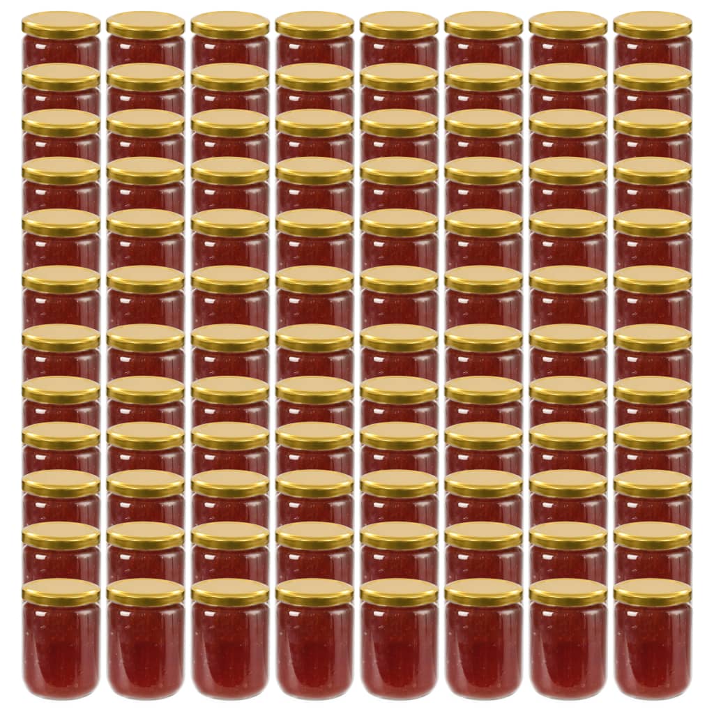 Marmeladengläser mit Goldenem Deckel 96 Stk. 230 ml Marmeladengläser mit Goldenem Deckel 96 Stk. 230 ml
