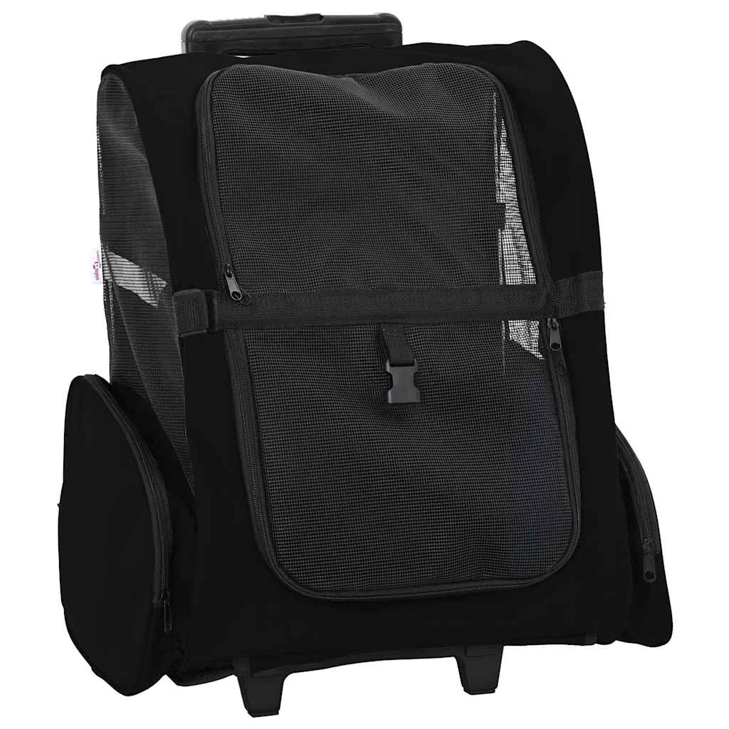 Trolley für Haustiere 3-in-1 Schwarz 48x32x57 cm cm Oxford-Gewebe Trolley für Haustiere 3-in-1 Schwarz 48x32x57 cm cm Oxford-Gewebe