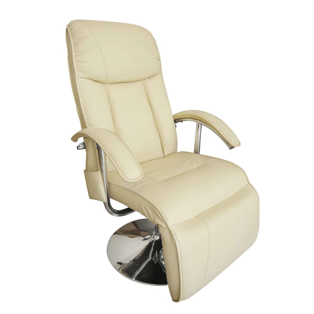 Massagesessel Cremeweiß Kunstleder Massagesessel Cremeweiß Kunstleder