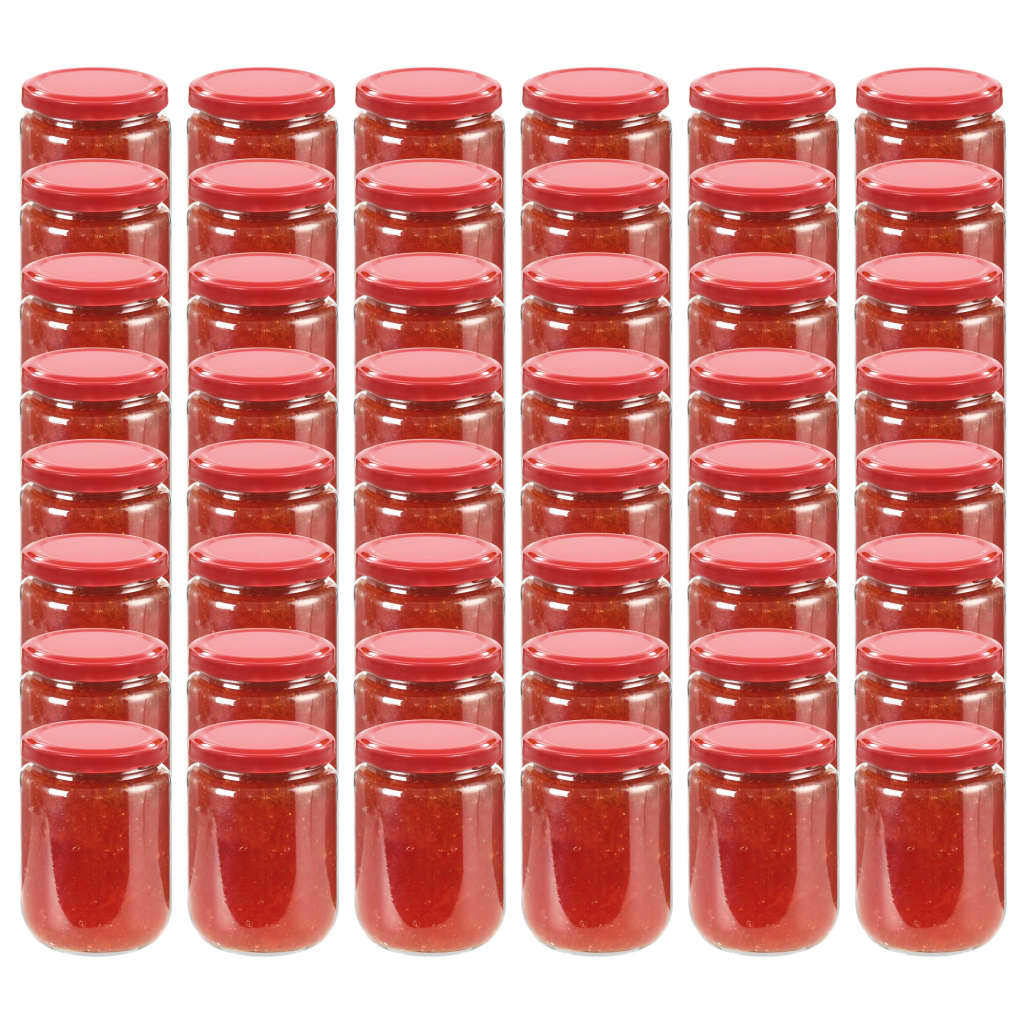 Marmeladengläser mit Rotem Deckel 48 Stk. 230 ml Marmeladengläser mit Rotem Deckel 48 Stk. 230 ml