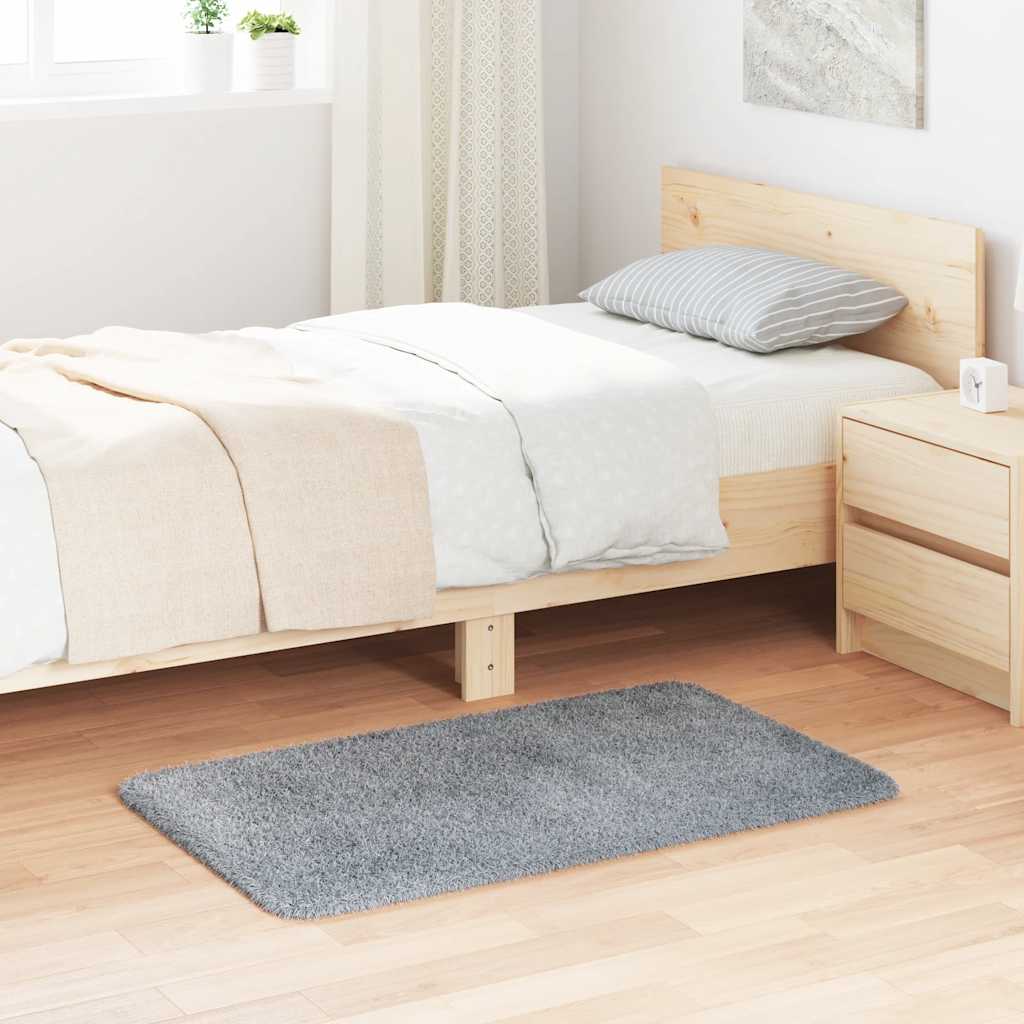 Teppich Shaggy Hochflor NAVARRA Silbergrau 60x100 cm Polyester Teppich Shaggy Hochflor NAVARRA Silbergrau 60x100 cm Polyester