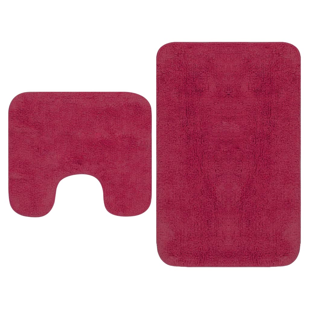 Badematten-Set 2-tlg. Stoff Fuchsia Badematten-Set 2-tlg. Stoff Fuchsia