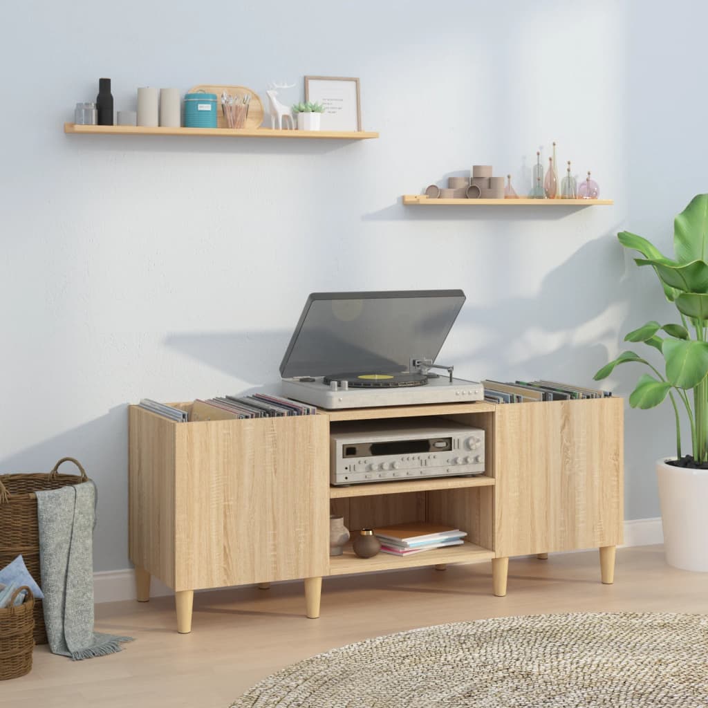 Plattenschrank Sonoma-Eiche 121x38x48 cm Holzwerkstoff