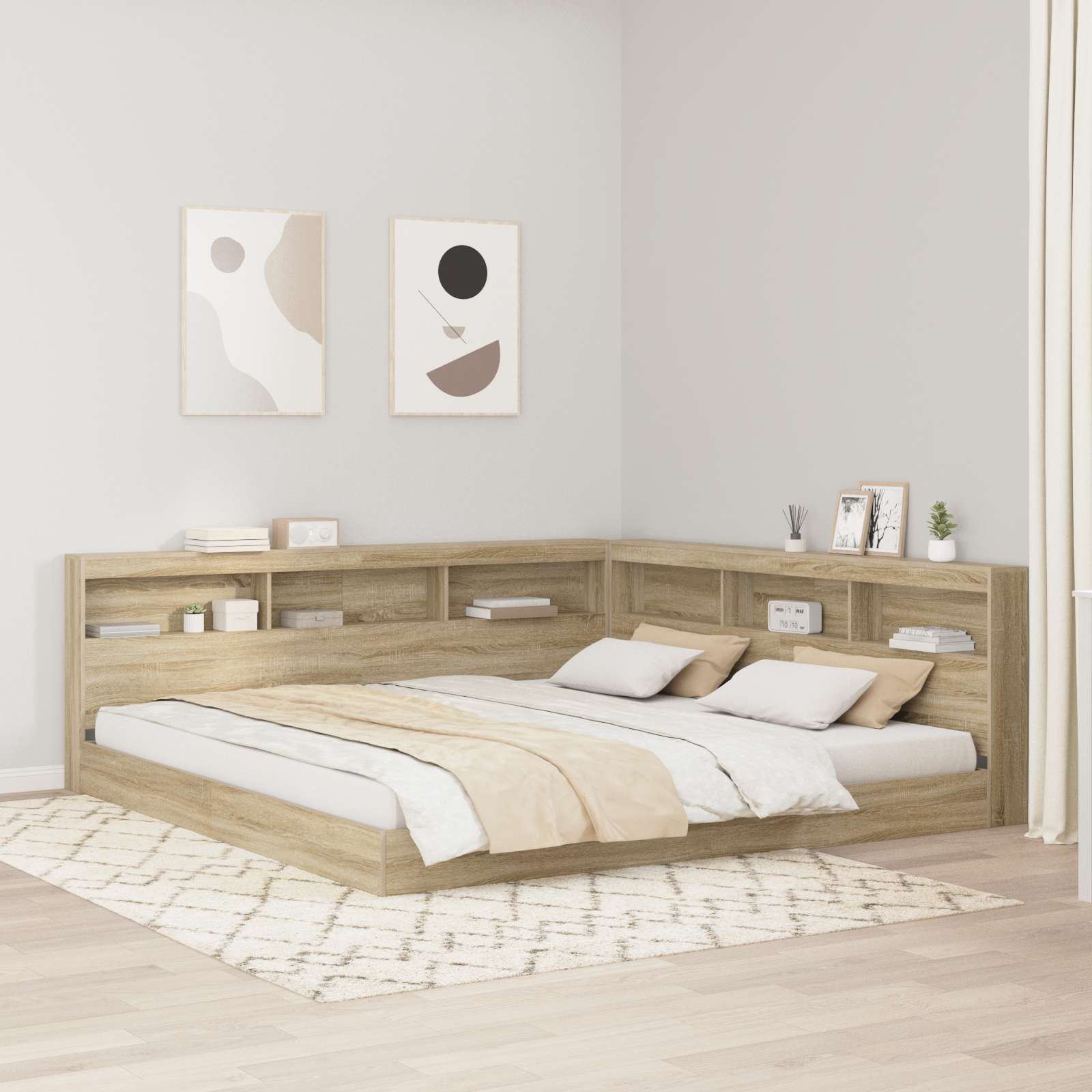Bücherregalbett Sonoma Eiche 180x200 cm Spanplatte Bücherregalbett Sonoma Eiche 180x200 cm Spanplatte