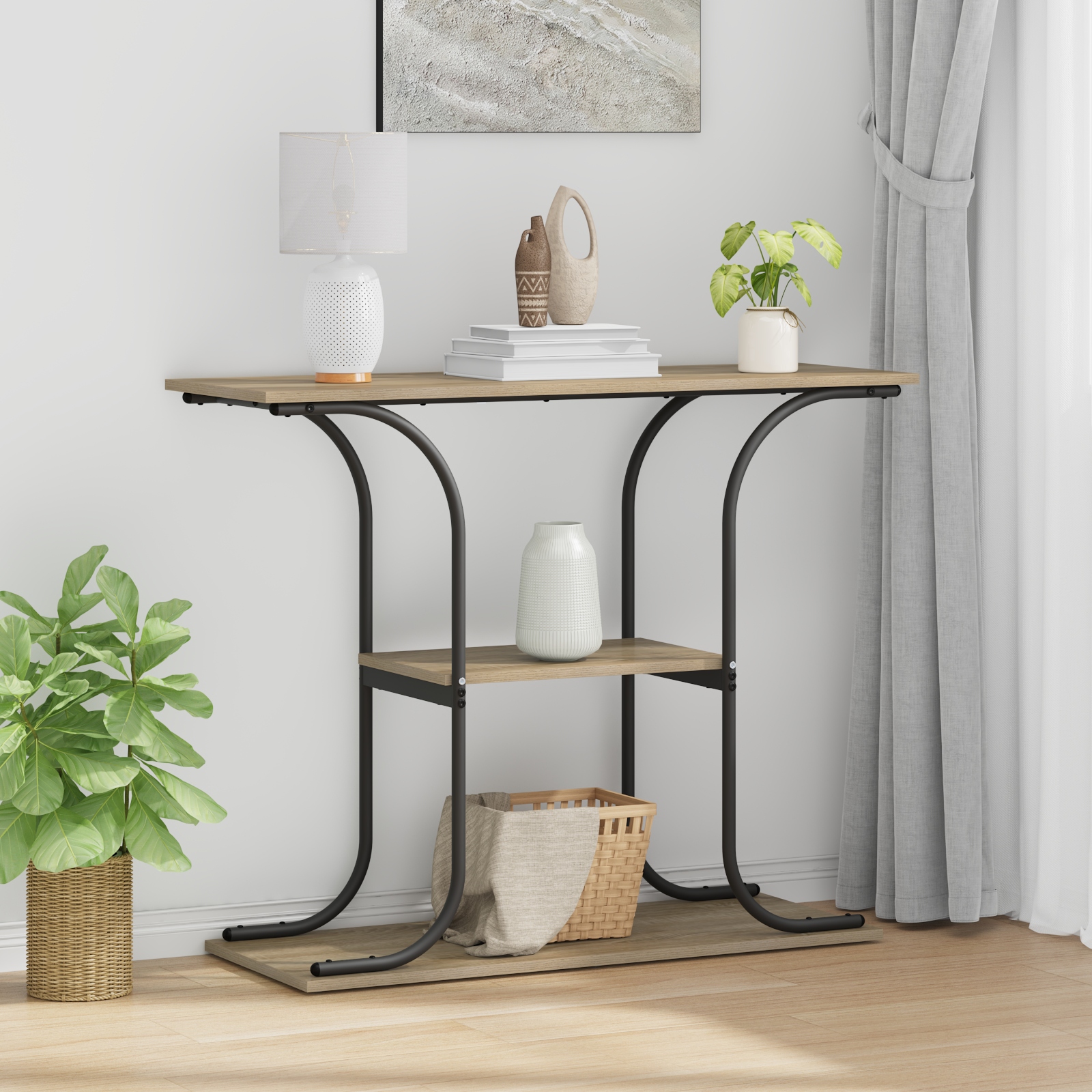 Konsolentisch Sonoma Eiche 101 x 35 x 80,5 cm Holzwerkstoff